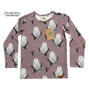 NEW Walkiddy Sz 122 (7Y) Organic Owl Shirt